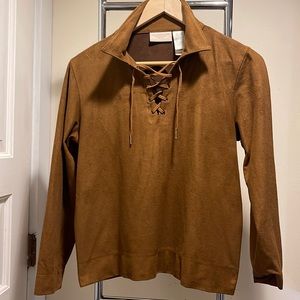 Liz Claiborne Suede look Top